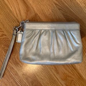 Coach leather wristlet